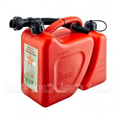 Канистра пластиковая комбинированная Звезда 5+2 л с заливным устройством в Уфе