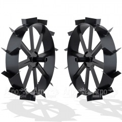 Грунтозацепы ширина 100 мм, диаметр 360 мм, диаметр вала 25 мм, протектор ёлочка для использования с окучником  в Уфе