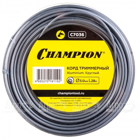 Корд триммерный Champion Aluminium 3.0мм, 28м (круглый)  в Уфе