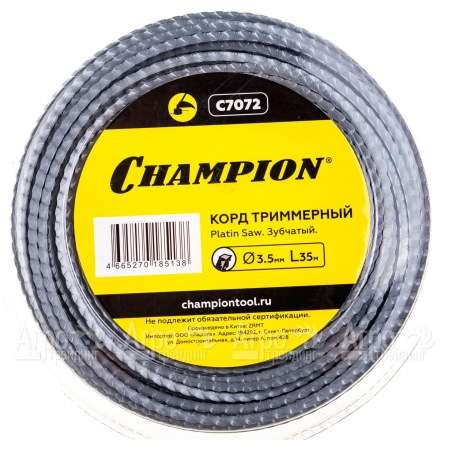 Корд триммерный Champion Platin Saw 3.5мм, 35м (зубчатый)+нож  в Уфе