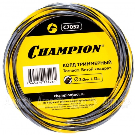 Корд триммерный Champion Tornado 3.0мм, 12м (витой квадрат)  в Уфе