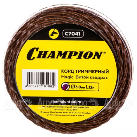 Корд триммерный Champion Magic 3мм, 12м (витой квадрат)  в Уфе