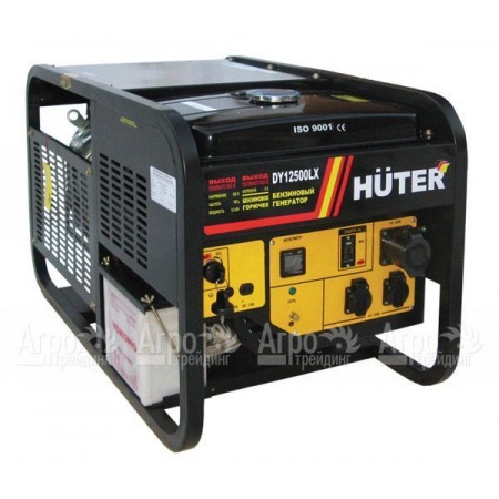 Бензиновый генератор Huter DY12500LX 8.5 кВт c колесами и аккумулятором в Уфе
